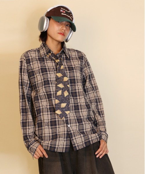 aimoha men Vintage Check Shirt — мужская рубашка в винтажную клетку