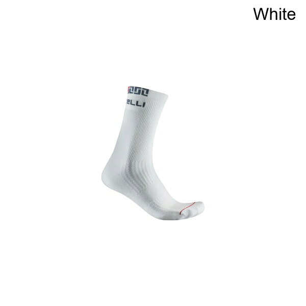 Castelli Bandito Merino 18 Sock — белые мериновые носки, 18 см (под заказ)