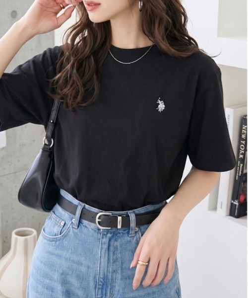U.S. POLO ASSN. Basic クルーネック полусп рукав — футболка с логотипом