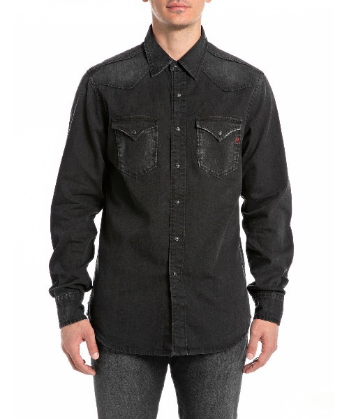 Regular Fit Western Denim Shirt — рубашка вестерн‑фит