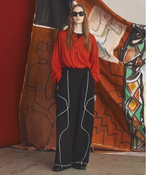 UNISEX Sea Island Cotton Prime‑Over Henley Neck Knit Sweater — вязаный свитер Henley от MAISON SPECIAL