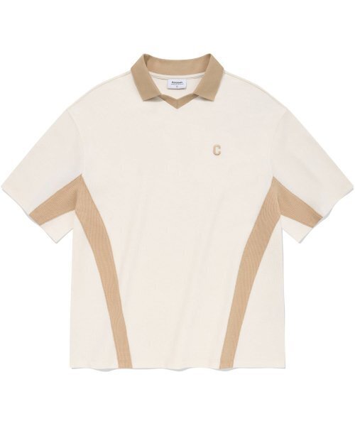 Waffle Archerカラー T-shirt — crew neck