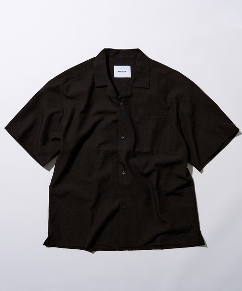 MAISON CLUB Open Collar Half Sleeve Shirt KKP — рубашка с открытым воротом и коротким рукавом