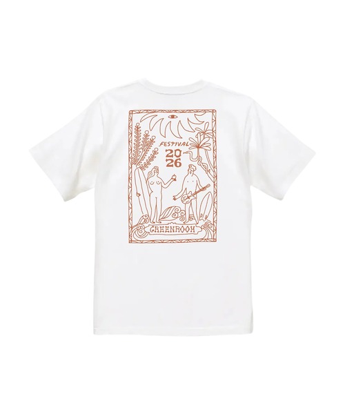 (ZOZO лимит) UHUHU ALOHA × GREENROOM FESTIVAL 26 T‑shirt