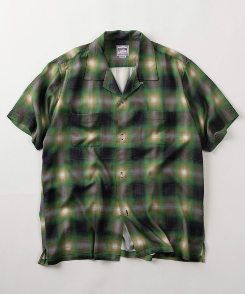 (86) HOUSTON One‑breasted Open Collar футболка‑рубашка America‑j style