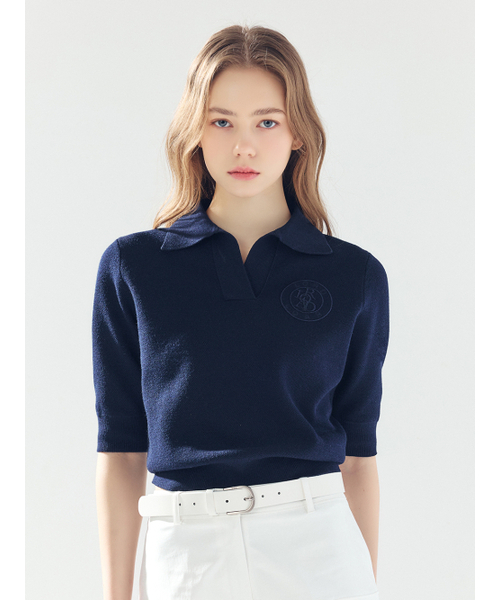 Signal Charcoal Knit — тёмно‑синий трикотажный кардиган