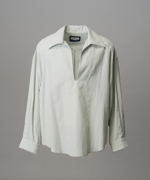 UNISEX Deep Front Neck Prime‑Over Skipper Shirt — MAISON SPECIAL