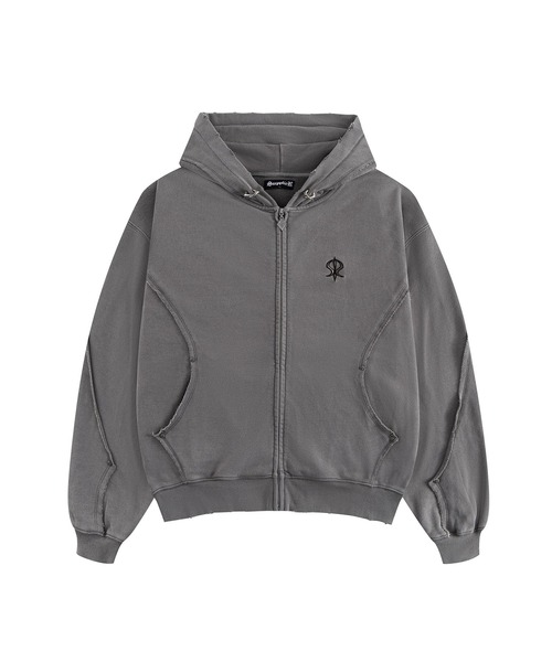 Zip‑pierced Switching Pierced Zip Hoodie V2 (supplier)