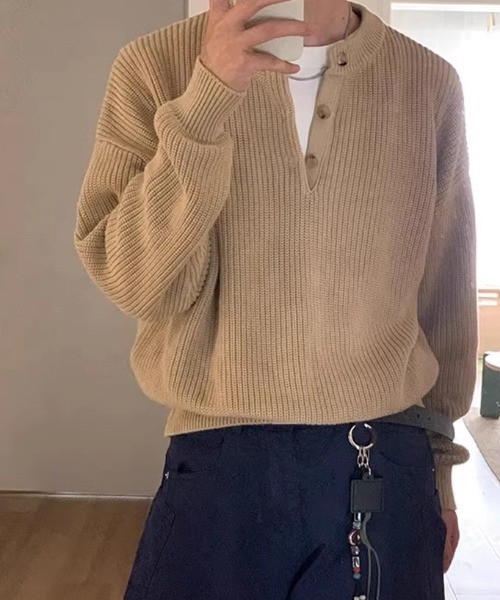 Хенли‑нект футболка сеттер (Henley neck)