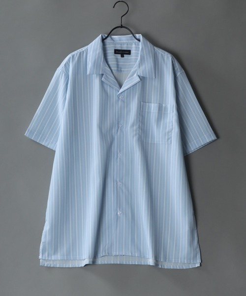 Drape Open Collar Shirt — драпированная рубашка с открытым воротником, полурукав