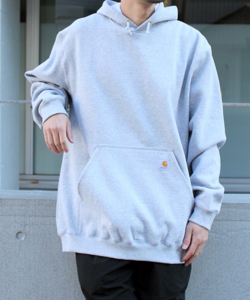 carhartt — Pullover Parker, brand brown logo, BigShield, модель K121