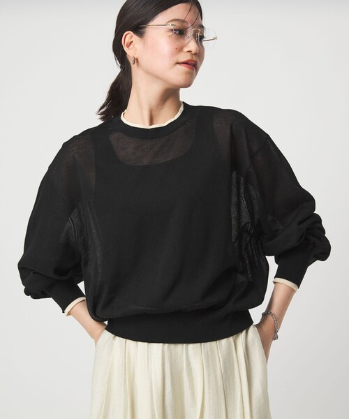 [WEB限定] at ease — Bicolor Shirt Night Pull‑over