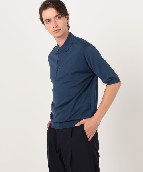 JOHN SMEDLEY 30G шерстяной свитер с воротником‑стойкой ISIS (нитевое плетение)
