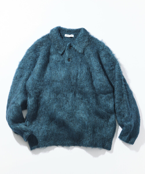 Shaggy knit polo sweater — шегги-поло, сейтер