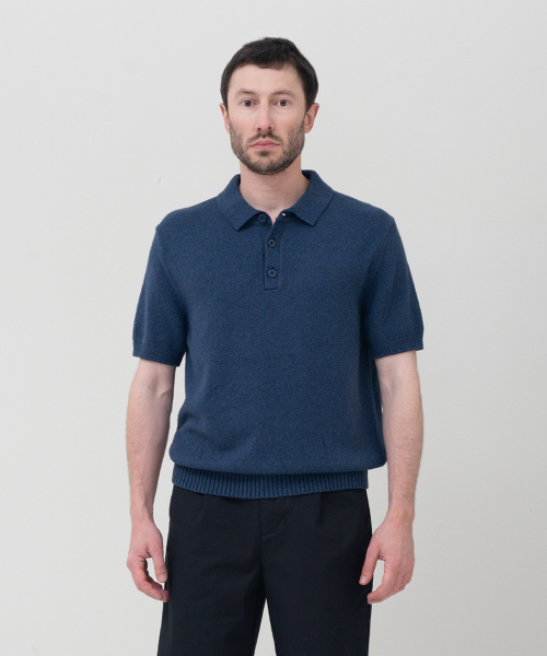 UPW Wosshable cotton polo полурукав пике пикок‑блю