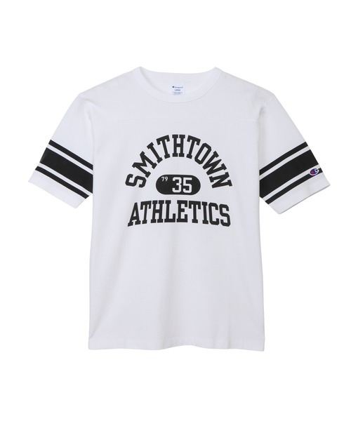 [Champion] мужская basic short sleeve T‑shirt с принтом, трикотаж