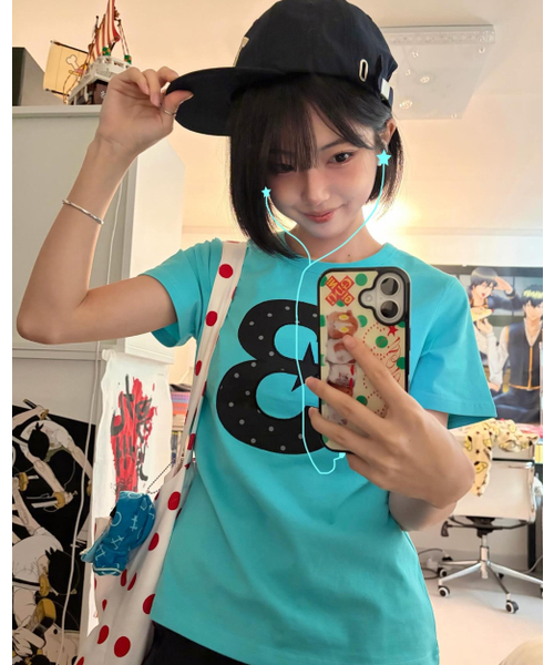 3‑логодотсрим фит T‑shirt [мини‑синий]