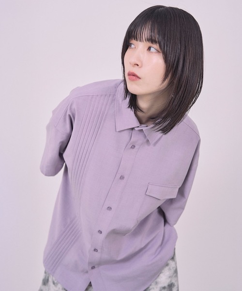 [Nora Lily] Echo Solid S/S Overshirt — оверсортивная рубашка