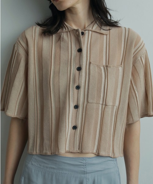 Полосатая вязаная рубашка — Stripe Knit Shirt