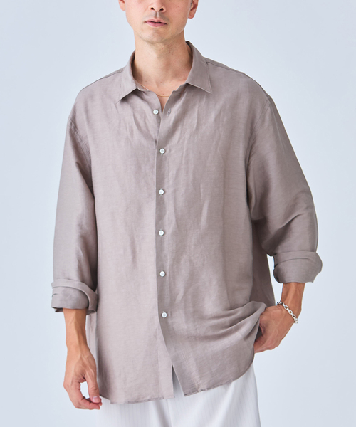 Linen/ Rayon regular shirt — льняная/районная рубашка