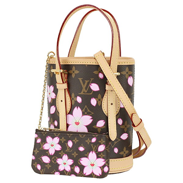 Сумка Louis Vuitton Nano Bucket Monogram Cherry Blossom Sakura Brown, 2-way (LV x ™)