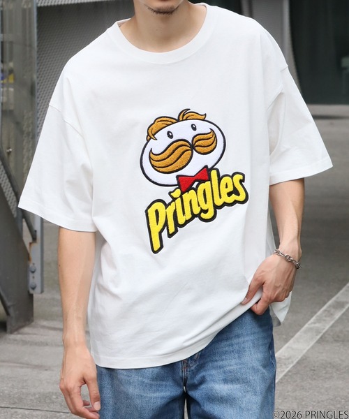 PRINGLES логотип 2009 — полусветлая футболка с принтом «Лого Sagala» (полу‑рукав)