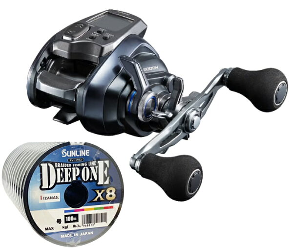 SHIMANO 24 ForceMaster 600DH — правая омотка PE леска 3-х плет. 200m (Sunline/PE X8), совместимо с электролейлом