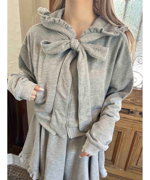 Big Ribbon Frill Parker — толстовка с большой бантом и оборками