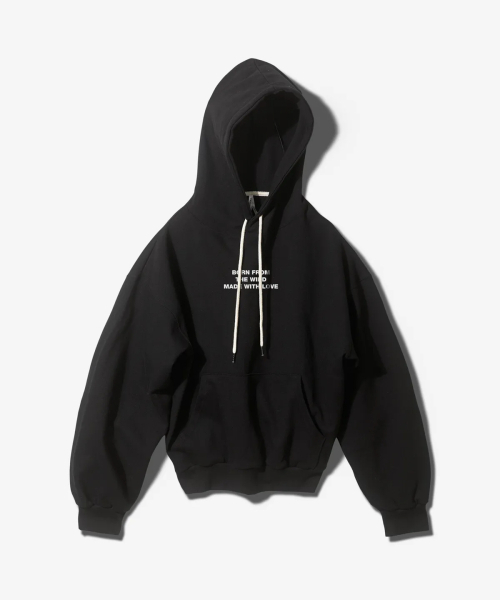 MWL Oversize Fleece Lining Front Parker — флисовая толстовка с внутренней шерстяной подкладкой, черная