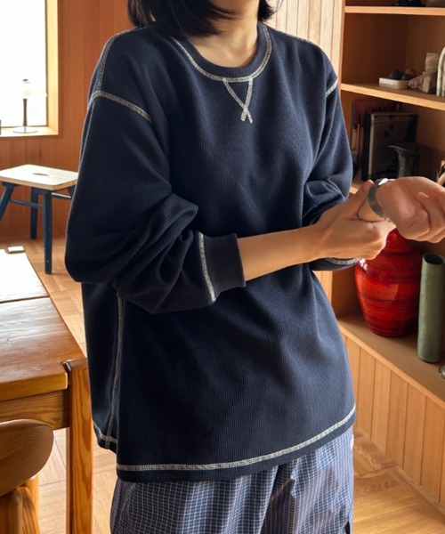 Футболка с вафельной текстурой — Waffle Long-Sleeve Tee