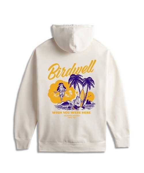 BIRD WELL Daydreamin’ Birdie Hoodie — черная худи с принтом, карман‑кенгуру, фидер