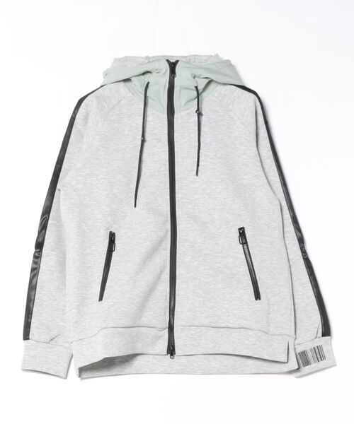 /MMMM/ Danboar Punch × PU ZIP Parker — парка с PU‑вставками и молнией