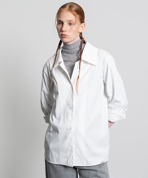 ELOOPS Big Collar Over Shirt — рубашка‑оверсайз с большим воротником