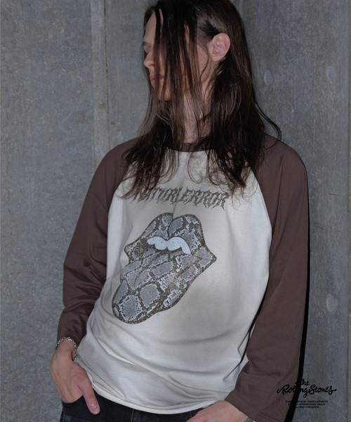 GRANCY × The Rolling Stones — Raglan T-shirt «Lips and Tongue»