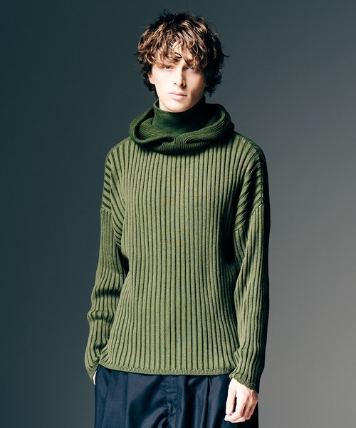 Stripe Rib Knit Hoodie / вязаное худи в полоску