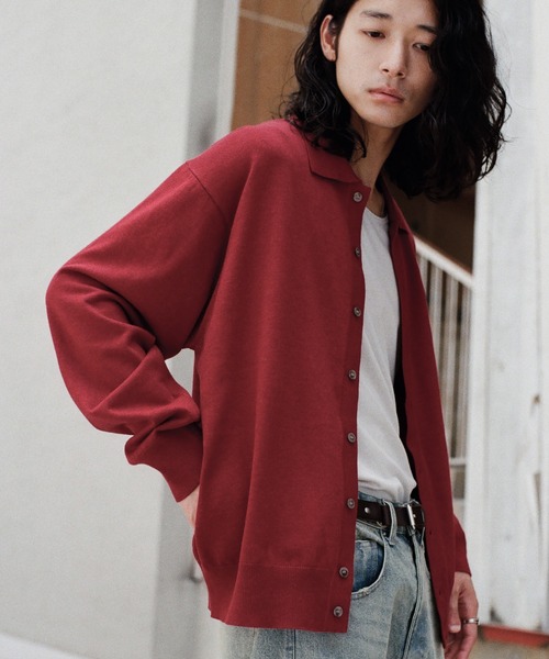 T/C BASIC KNIT SHIRT CARDIGAN (трикотажная рубашка‑кардиган)