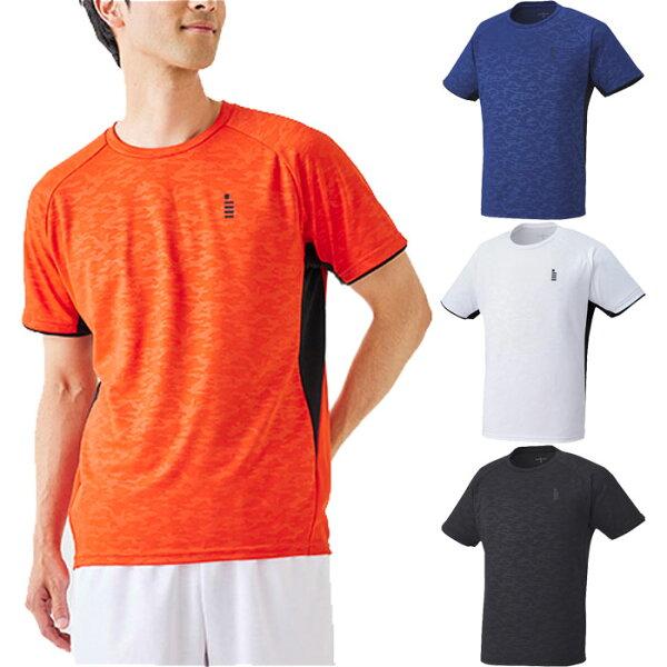 GOSEN T2340 — мужская теннисная футболка Men’s Uni Game Shirt, тонкая, быстрый отвод пота, цвета: белый/черный/нейви/оранж.