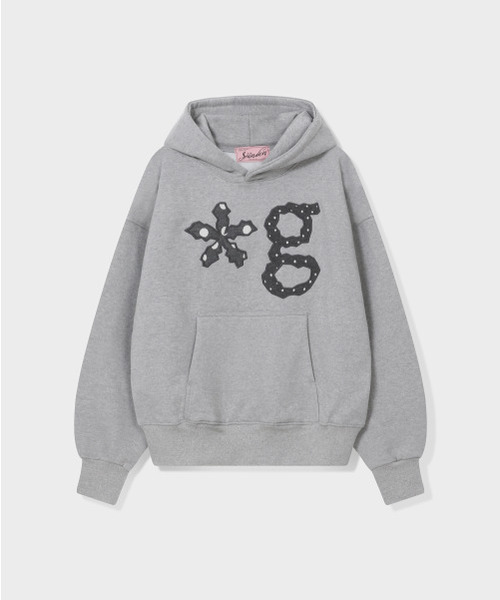Толстовка DOT LOGO APPLIQUE (меланж‑серый)