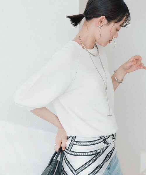 Harfballoon Sleeve Rib Knit — трикотаж с эффектными рукавами