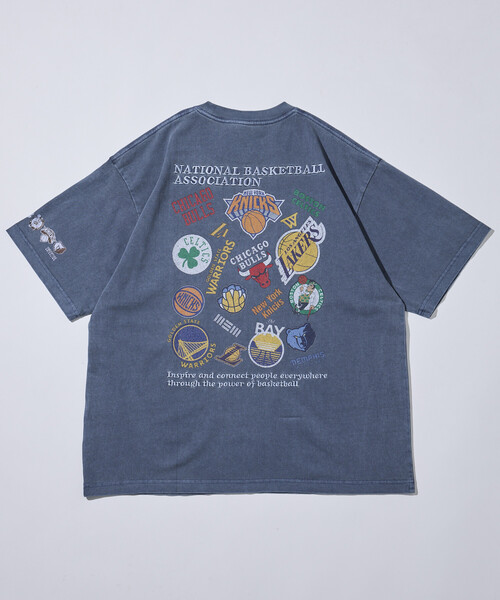 NBA × FREAK'S STORE — лонгслив Team Logo, принт, хлопок, круглая горловина