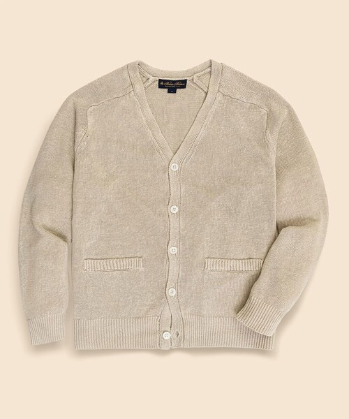 Linen V‑neck cardigan — льняной кардиган с V‑образным вырезом