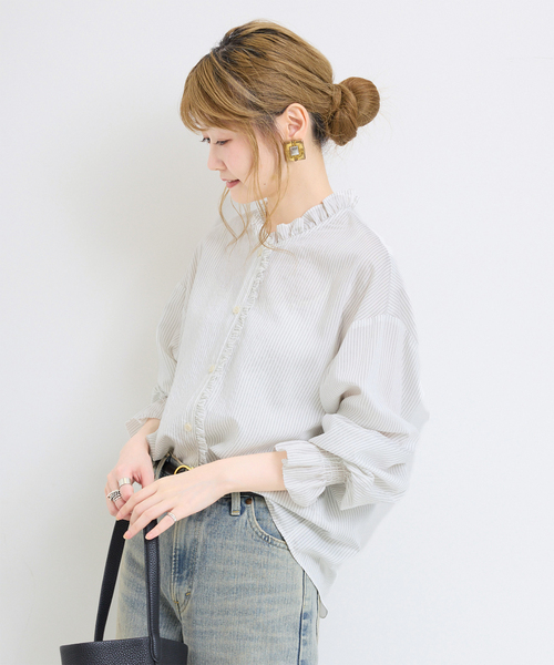 WEB‑лимит футболка Woshable / Front frill blouse