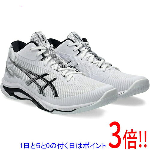 asics NETBURNER BALLISTIC FF MT мужские бутсы 25.5 см, бело-черные, модель 1053A071