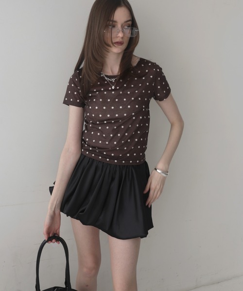 Dotte柄 шиа 半袖 T-shirt — футболка с принтом в горох