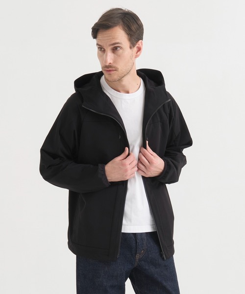 【White Mountaineering / HWAIT MOUNTAINERING】 BLK SUPER LIGHT SWEAT ZIPUP HOODIE — тёмное суперлёгкое худи на молнии