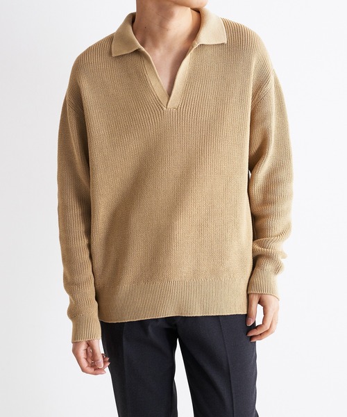 UNDECORATED CODE YARN KNIT POLO вязаное поло CODE YARN POLO UDS22801
