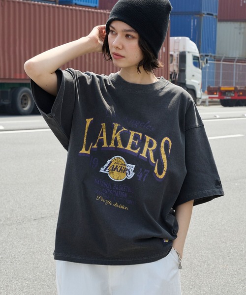 NBA — Team Logo刺繡/Print vintage big-silhouette TEE