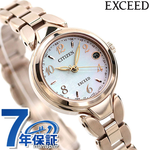 Citizen Exceed Eco-Drive ES9472-54W — радиочасы мужские, белый циферблат, Solar, с сапфировым стеклом, с браслетом
