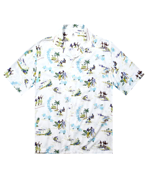 Hawaiian shirt — aloha white