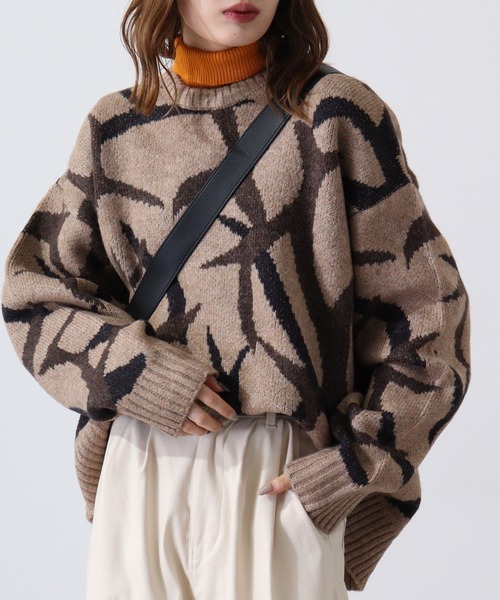 Loose shell et mohair touch knit